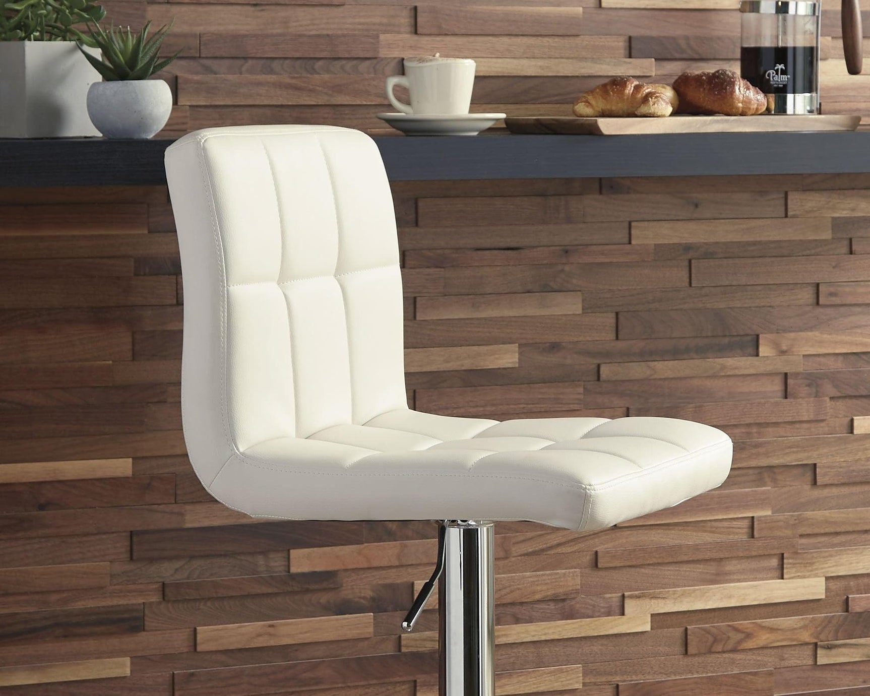 Bellatier Bone Adjustable Height Bar Stool D120-230 - Ella Furniture