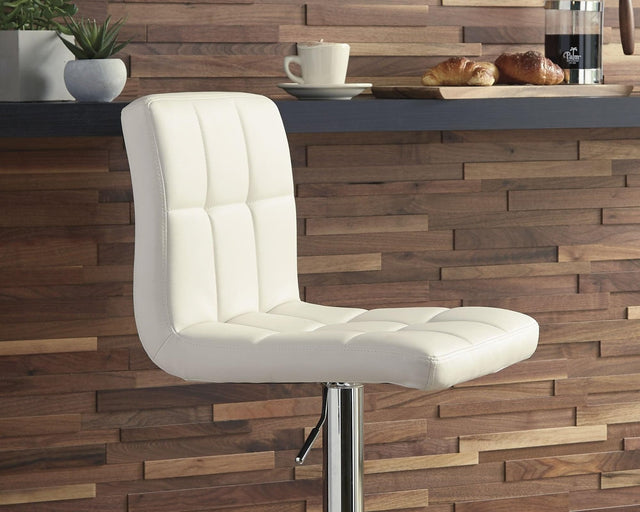 Bellatier Bone Adjustable Height Bar Stool D120-230 - Ella Furniture