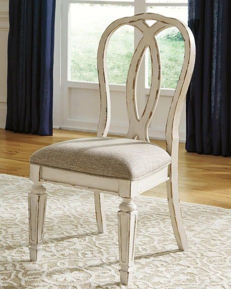 Realyn Chipped White Dining Chair - Ella Furniture