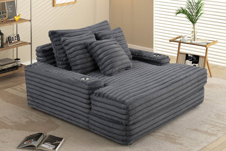 Cona Charcoal Chaise