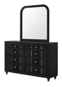 Armany Black Upholstered Dresser