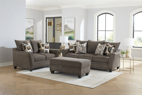 Trini Walnut Sofa and Loveseat Set