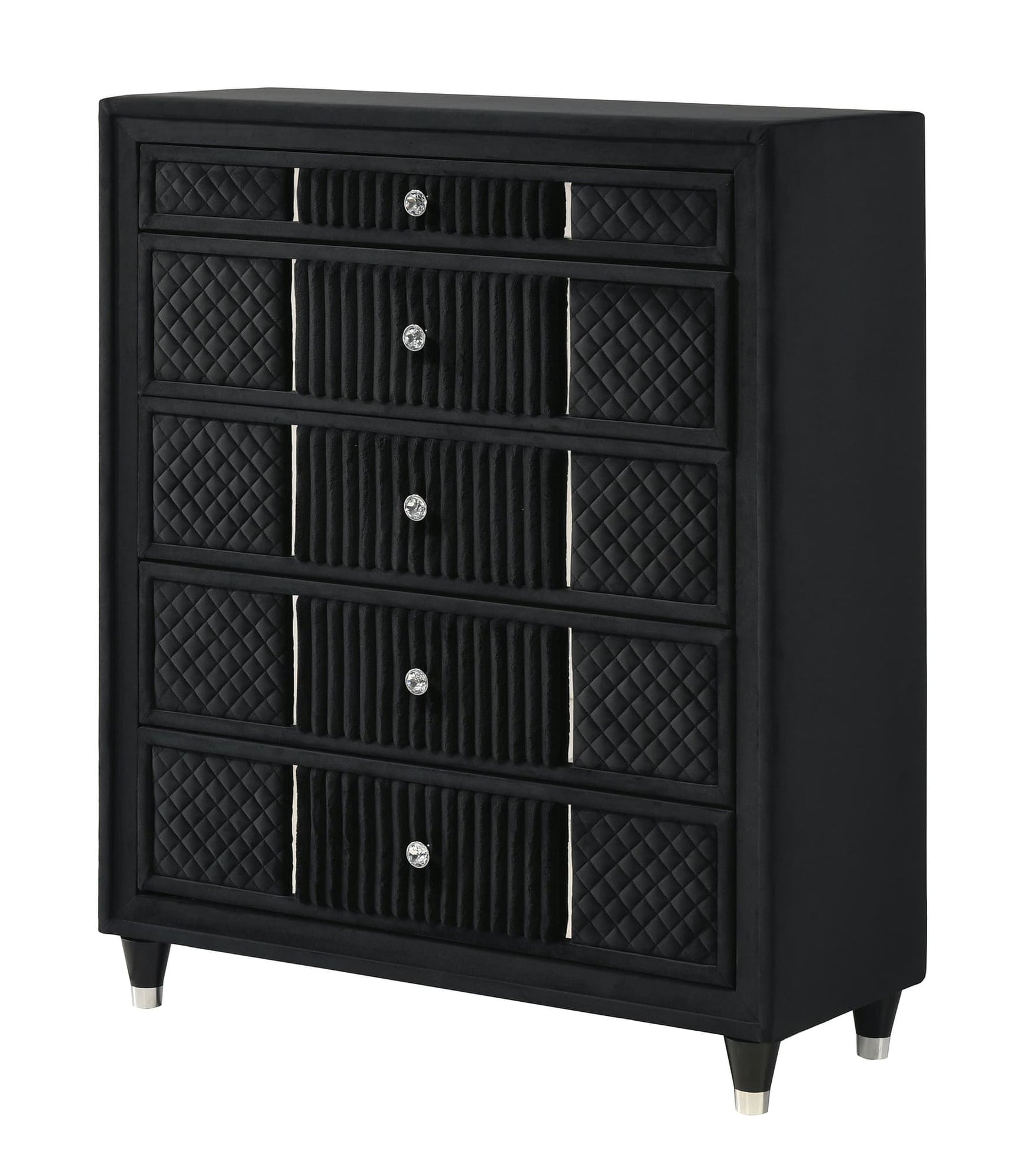 Armany Black Upholstered Chest