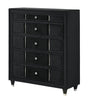 Armany Black Upholstered Chest
