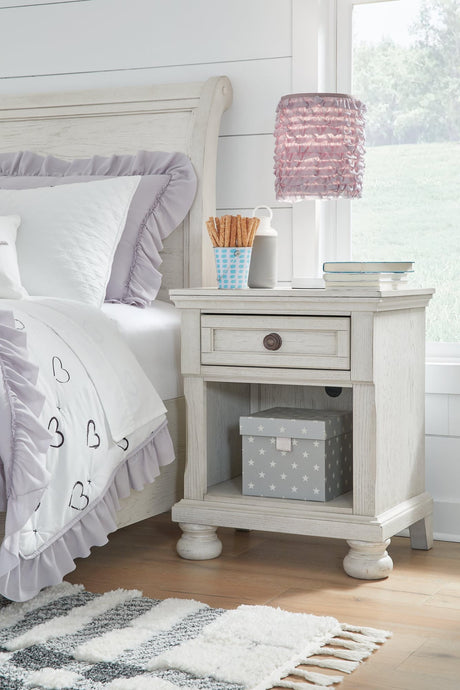 Robbinsdale Antique White Nightstand B742-91 - Ella Furniture