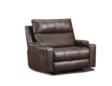 Donna Espresso Polyester Oversized Recliner