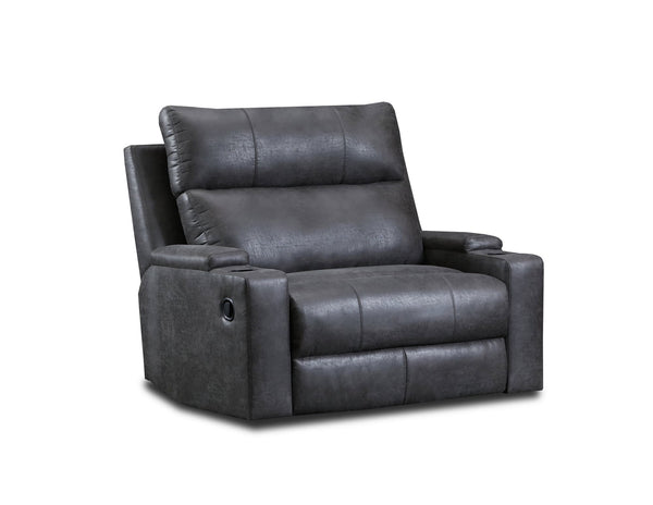 Donna Gray Polyester Oversized Recliner