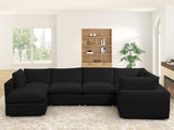 Xlcloud Black Sectional + Ottoman