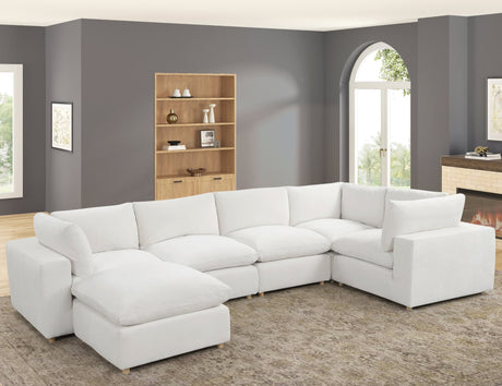 Xlcloud Beige Sectional + Ottoman