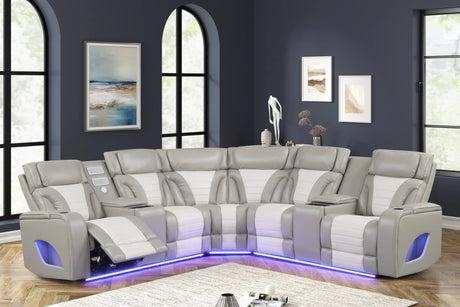 Ibiza Gray Power Reclining Sectional