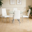 Diane White Round Dining Room Set