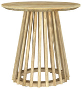 Touhy Round Solid Wood End Side Table Natural Mango