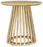 Touhy Round Solid Wood End Side Table Natural Mango