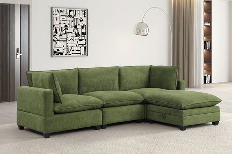 Cloud Olive Fabric Modular Sectional