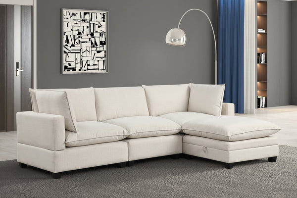 Cloud Beige Fabric Modular Sectional