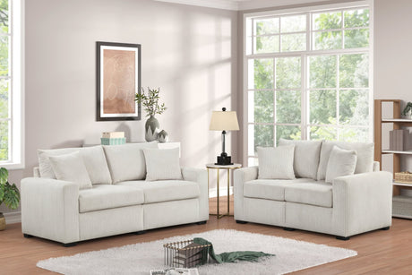 Hime Beige 2-Piece Living Room Set