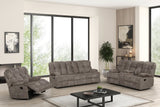Martina Brown Fabric 3-Piece Reclining Set