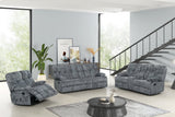 Martina Charcoal Fabric 3-Piece Reclining Set