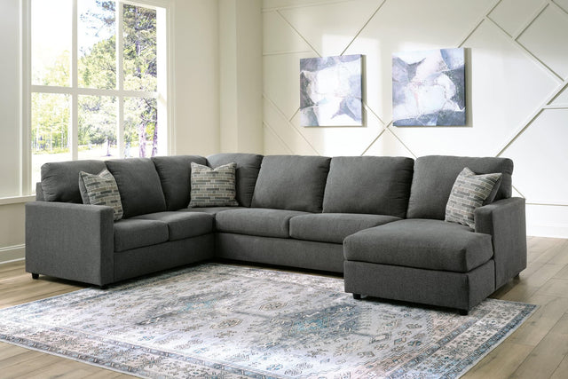 Edenfield Charcoal 3-Piece Sectional With Chaise 29003S2 - Ella Furniture