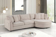 Elva Beige Sectional w Reversible Chaise