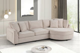 Elva Beige Sectional w Reversible Chaise