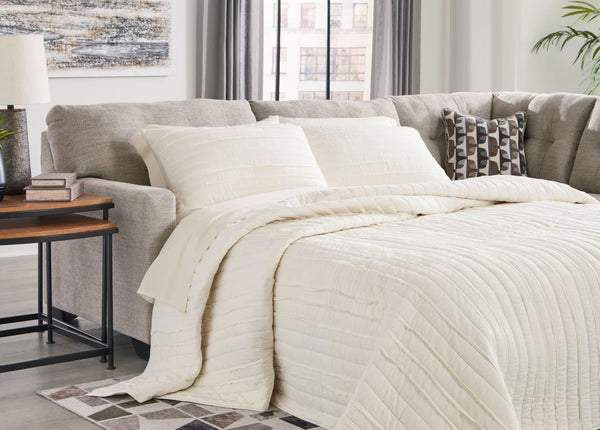 Mahoney Pebble 2-Piece Sleeper Sectional With Chaise - Ella Furniture