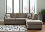 Mahoney Chocolate 2-Piece Sectional With Chaise - Ella Furniture