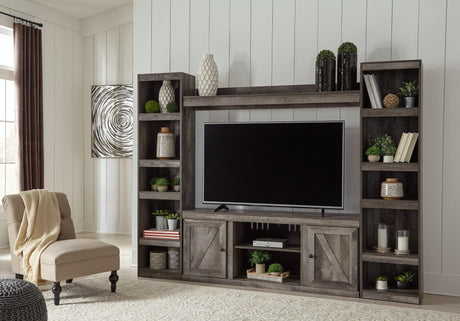 Wynnlow Gray 4-Piece Entertainment Center EW0440W6 - Ella Furniture