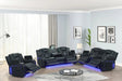 Hulk Black Leather Gel 3-Piece Reclining Set