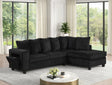 Fiven Black Reversible Sectional