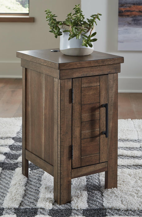 Moriville Grayish Brown Chairside End Table - Ella Furniture