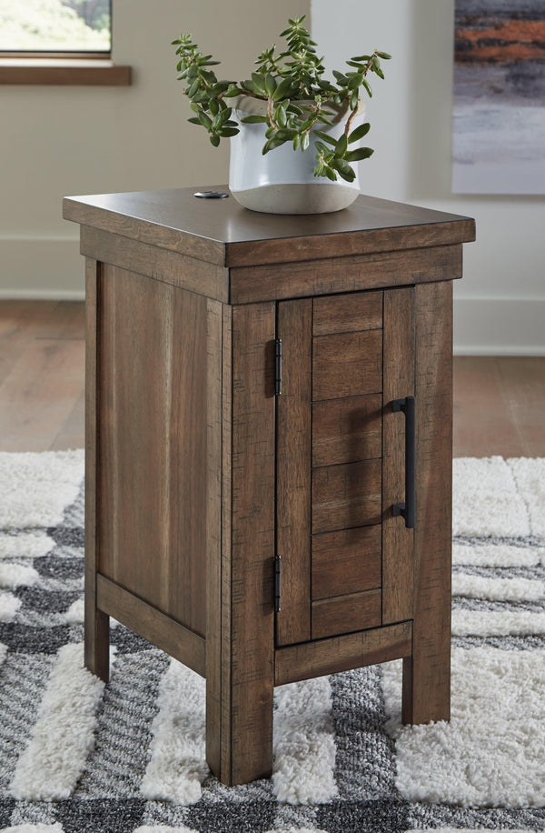 Moriville Grayish Brown Chairside End Table - Ella Furniture