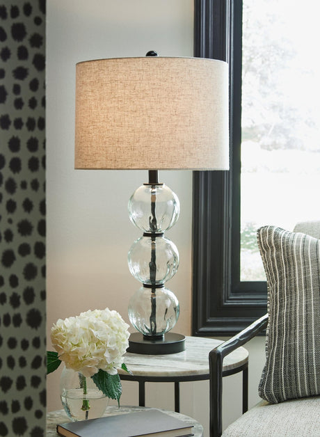 Airbal Clear/black Table Lamp (Set Of 2) - Ella Furniture