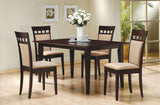 Gabriel Cappuccino Upholstered Back Rectangular 59-inch Dining Room Set