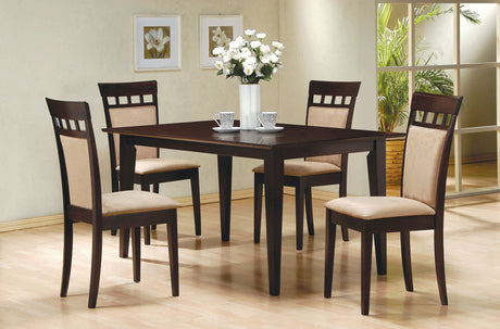 Gabriel Cappuccino Upholstered Back Rectangular 59-inch Dining Room Set