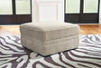 Calnita Sisal Velvet Ottoman With Storage - Ella Furniture