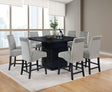 Stanton Black Gray Square Counter Height Set