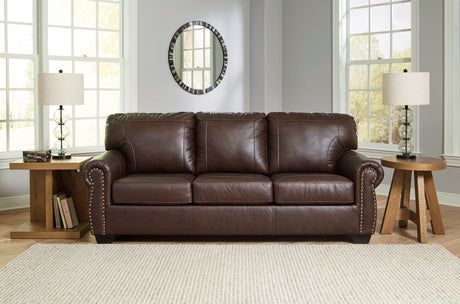 Colleton Dark Brown Leather Sofa - Ella Furniture