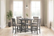 Wrenning Gray Counter Height Dining Table And 4 Barstools (Set Of 5) - Ella Furniture