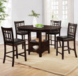Lavon Espresso Oval Counter Height Set