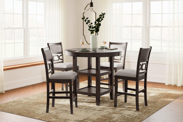 Langwest Brown Counter Height Dining Table And 4 Barstools (Set Of 5) - Ella Furniture