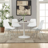 Lowry White Round Dining Room Set