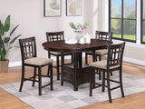 Lavon Chestnut Oval Counter Height Set