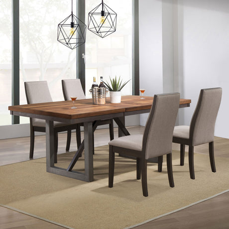 Spring Taupe Rectangular Dining Room Set
