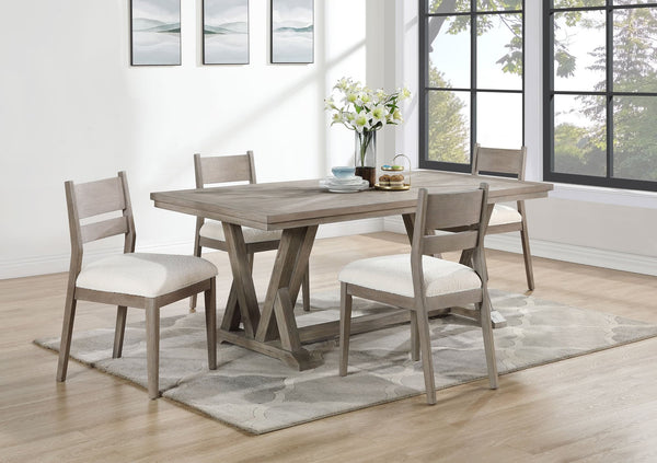 Cornelia Coastal Grey Rectangular Dining Room Set