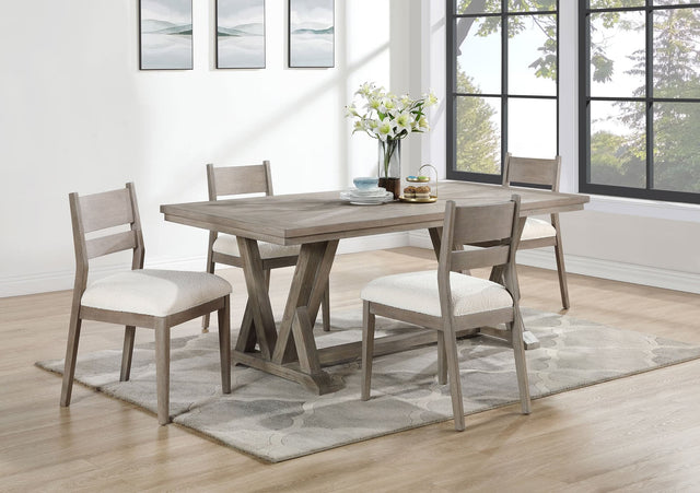 Cornelia Coastal Grey Rectangular Dining Room Set