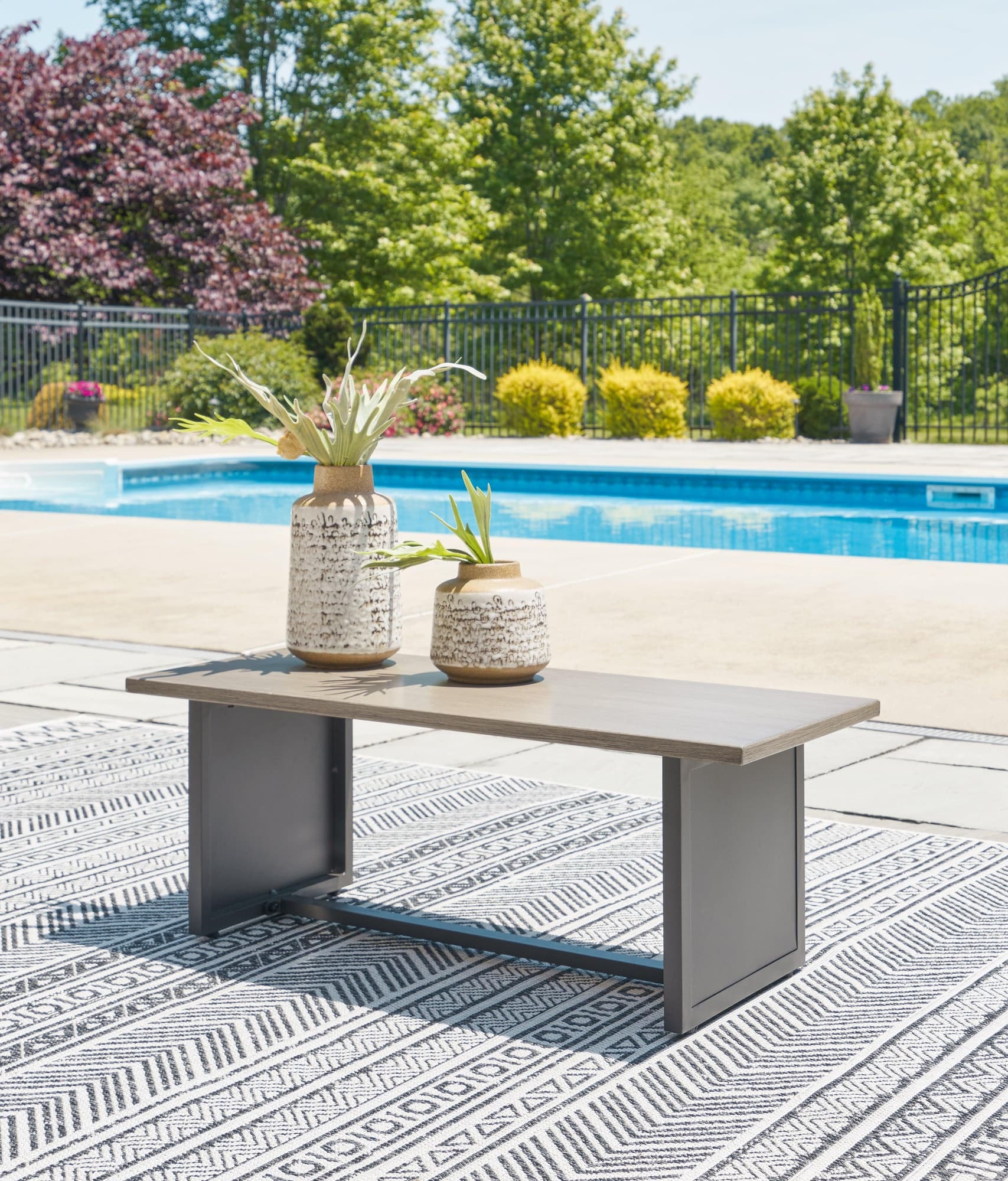 Bree Zee Brown Outdoor End Table - Ella Furniture