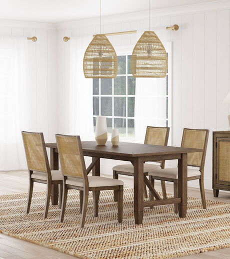 Matisse Light Brown Rectangular Dining Room Set