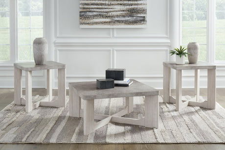 Garnilly Whitewash Table (Set Of 3) - Ella Furniture