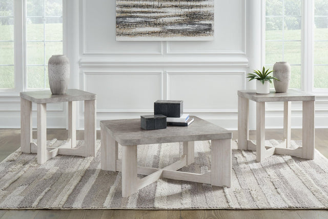 Garnilly Whitewash Table (Set Of 3) - Ella Furniture